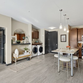 Kitchen  with entry way 
