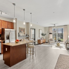 Kitchen with living area